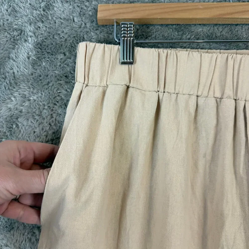 NEW Hardaddy Cotton Pants XL Pull On Beige Plain Hawaiian Casual Trousers